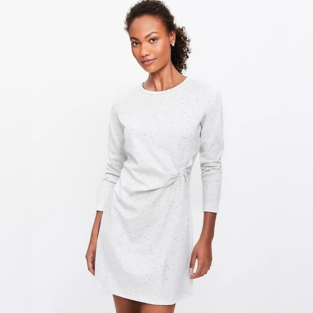 NWT | Ann Taylor LOFT | Flecked Twist Mini Dress | Size: Medium | Color: White